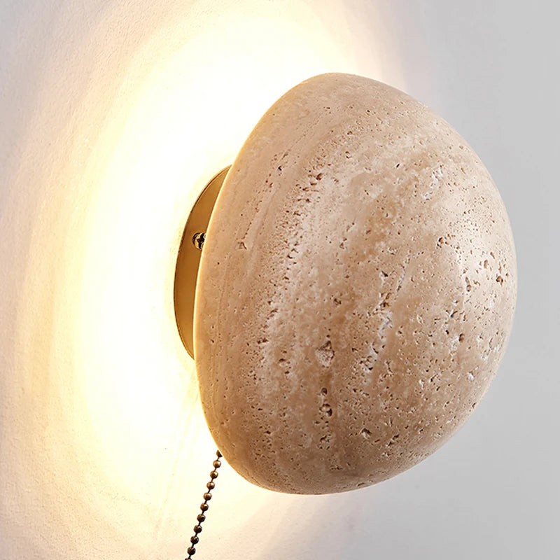 Amber Loft Travertin Ronde Wandlamp HL3438