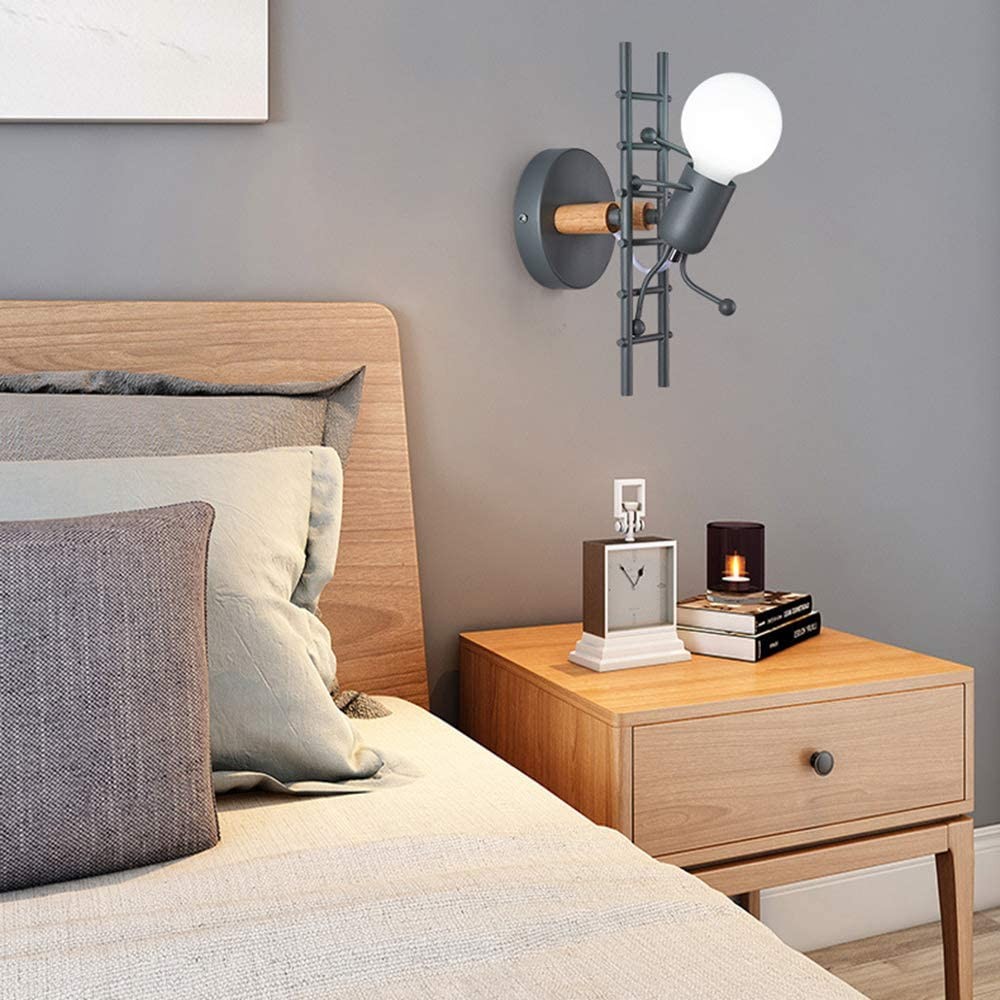 Modern Art Creative Iron Humanoid decoratieve wandlamp HL23