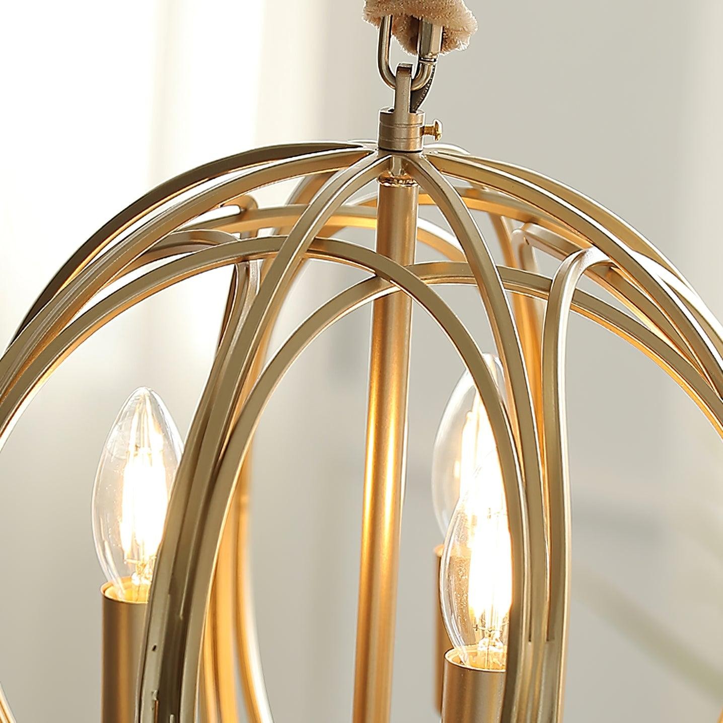 Holle metalen lijn retro hanglamp HL657