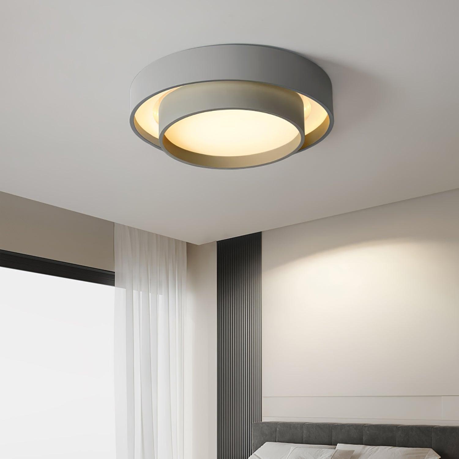 Dubbele ronde schijf Melody plafondlamp HL165