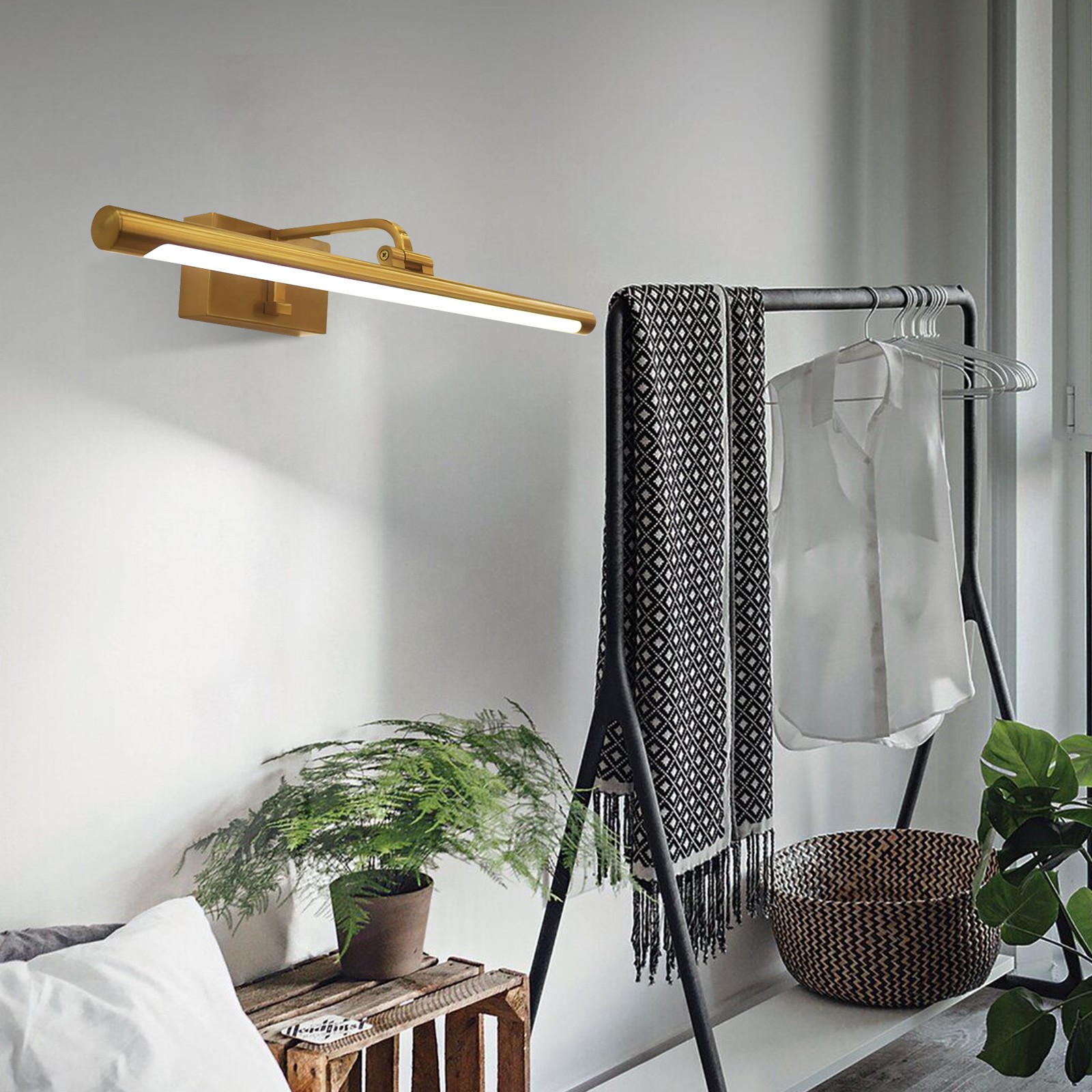 Spiegel Front LED Messing Wandlamp HL452