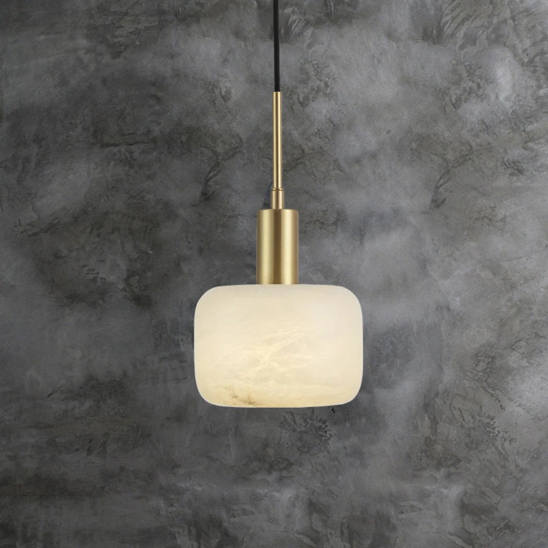 Velia Acorn Alabaster Minimalistische Hanglamp HL3497