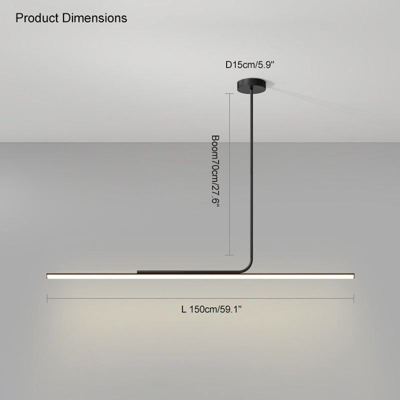 Moderne eenvoudige asymmetrische lineaire hanglamp HL705