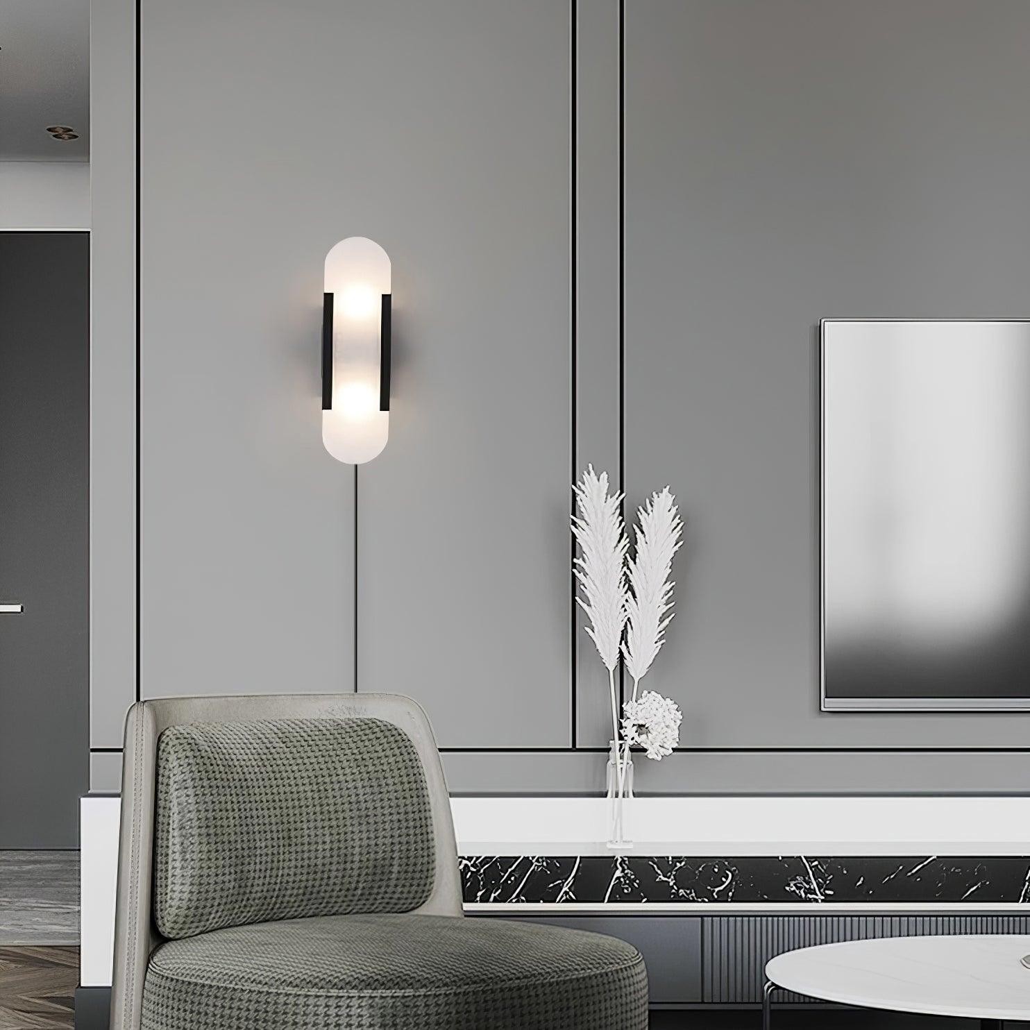 Alabaster Verlengde Plug In Wandlamp HL714
