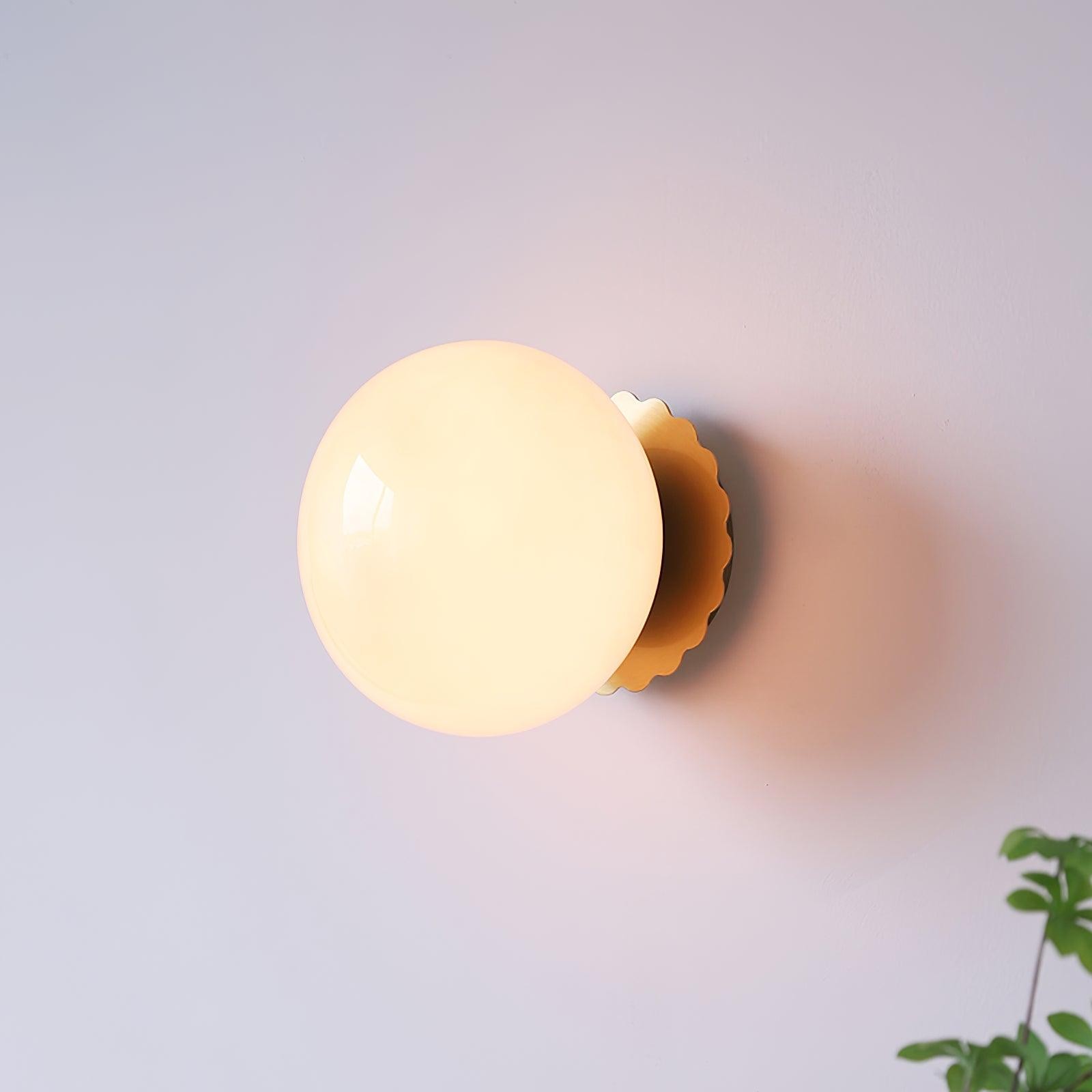 Middeleeuwse Bauhaus Glazen Bal Wandlamp HL290