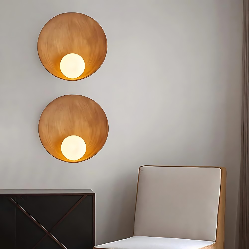 Serenity Moderne Hars Japandi Metalen Wandlamp HL3346
