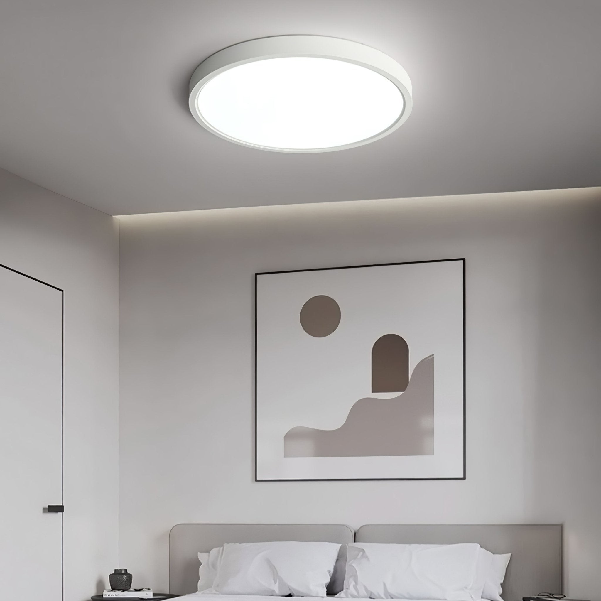 Minimalistische moderne ronde plafondlamp van acryl voor slaapkamer HL340