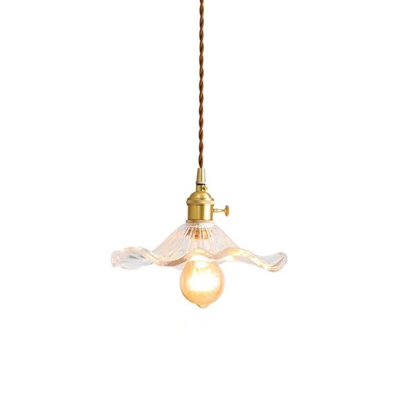 Vintage Hibiscus Bloem Glazen Hanglamp HL278
