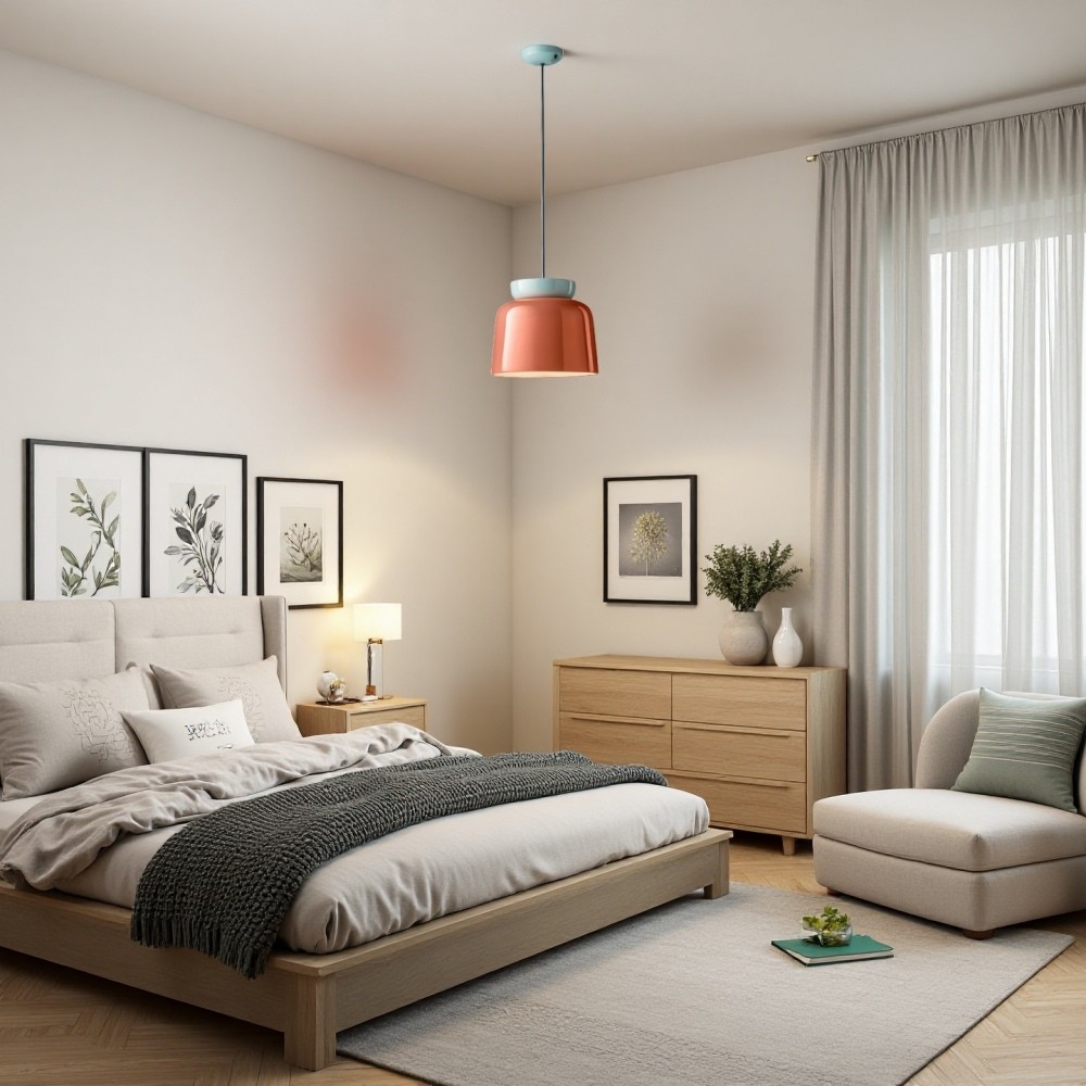 Kleurrijke komvormige Scandinavische hanglamp HL1019