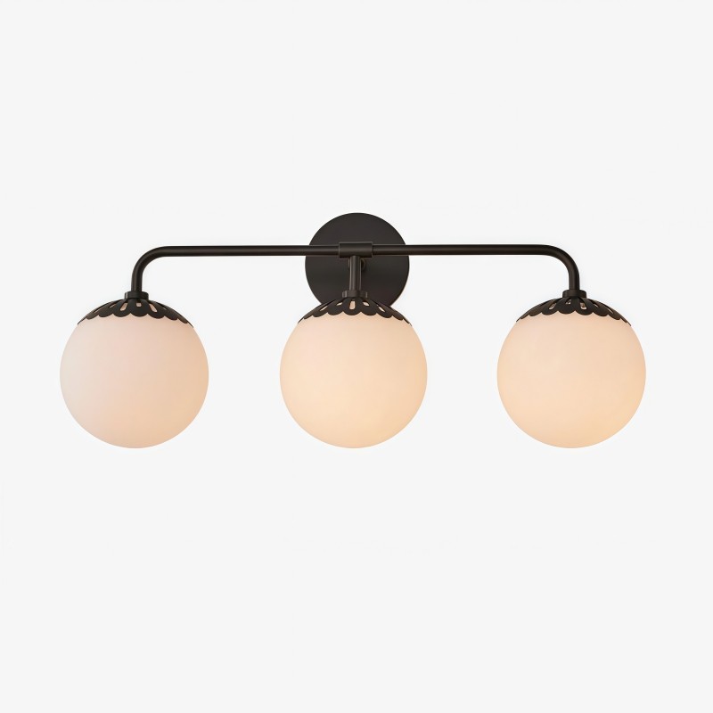 Vinbrea glazen bol wandlamp - minimalistische gebogen arm lamp voor de woonkamer HL2534