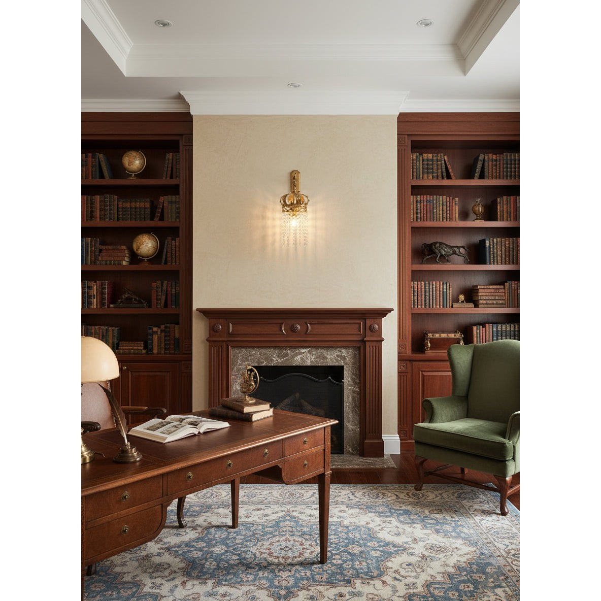 Timon messing kroon wandlamp HL3298
