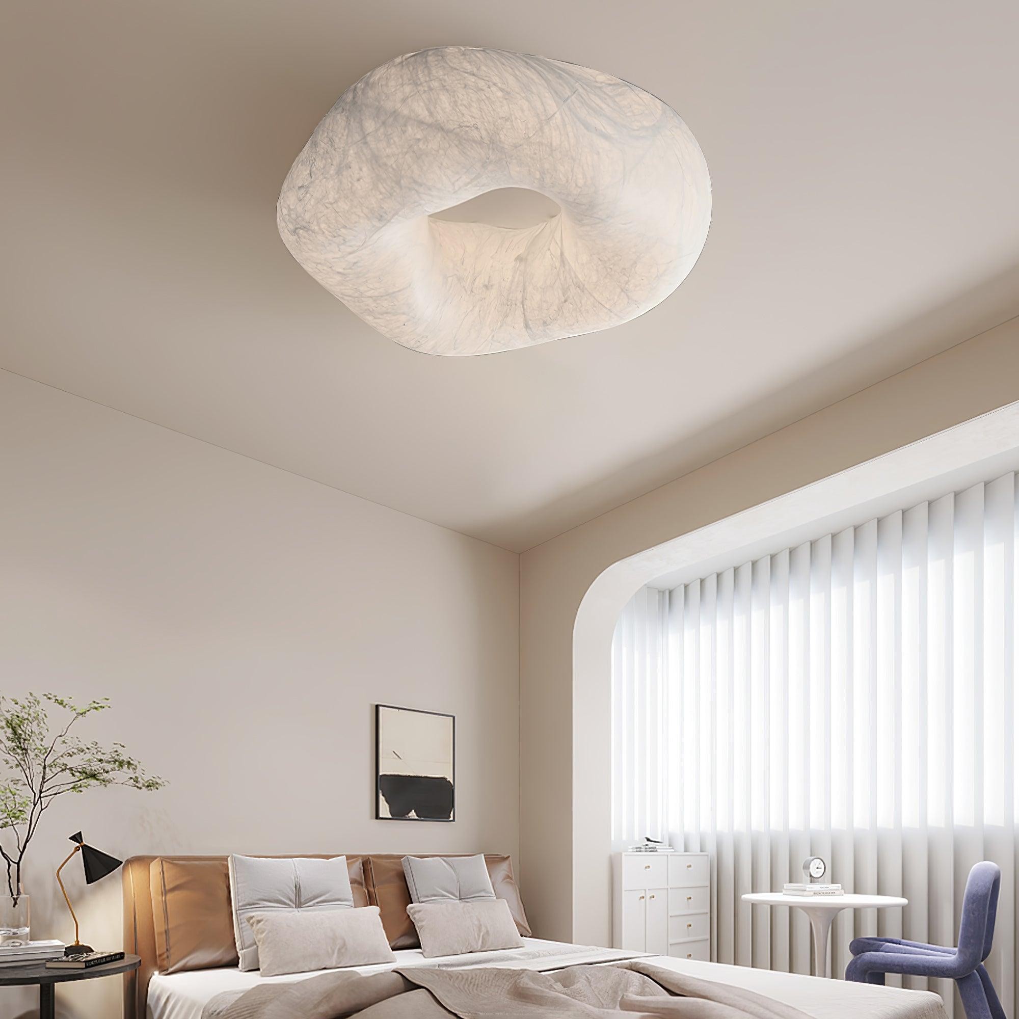 Moderne eenvoudige zijden LED-plafondlamp voor de woonkamer HL920