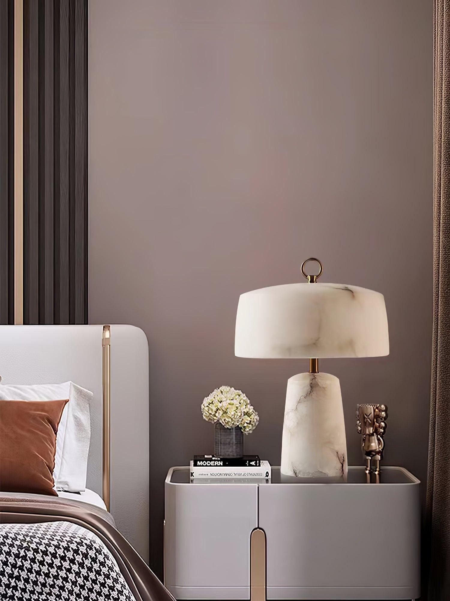 Lichte luxe stijl marmeren stenen tafellamp HL355
