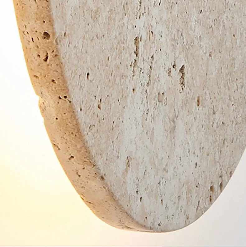 Travertijn stenen ronde wandlamp HL1270