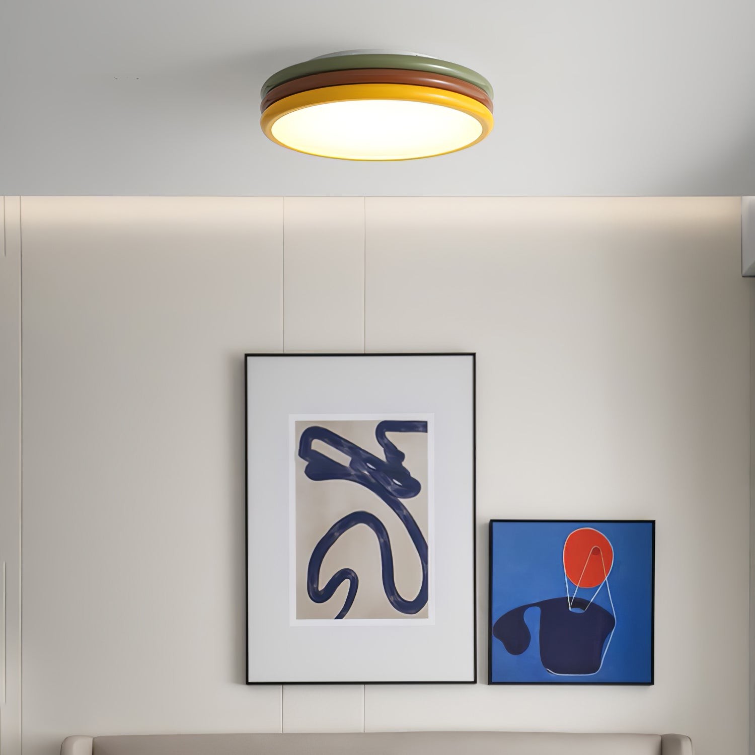 Scandinavische eenvoudige kleurrijke plafondlamp van acryl voor slaapkamer HL486