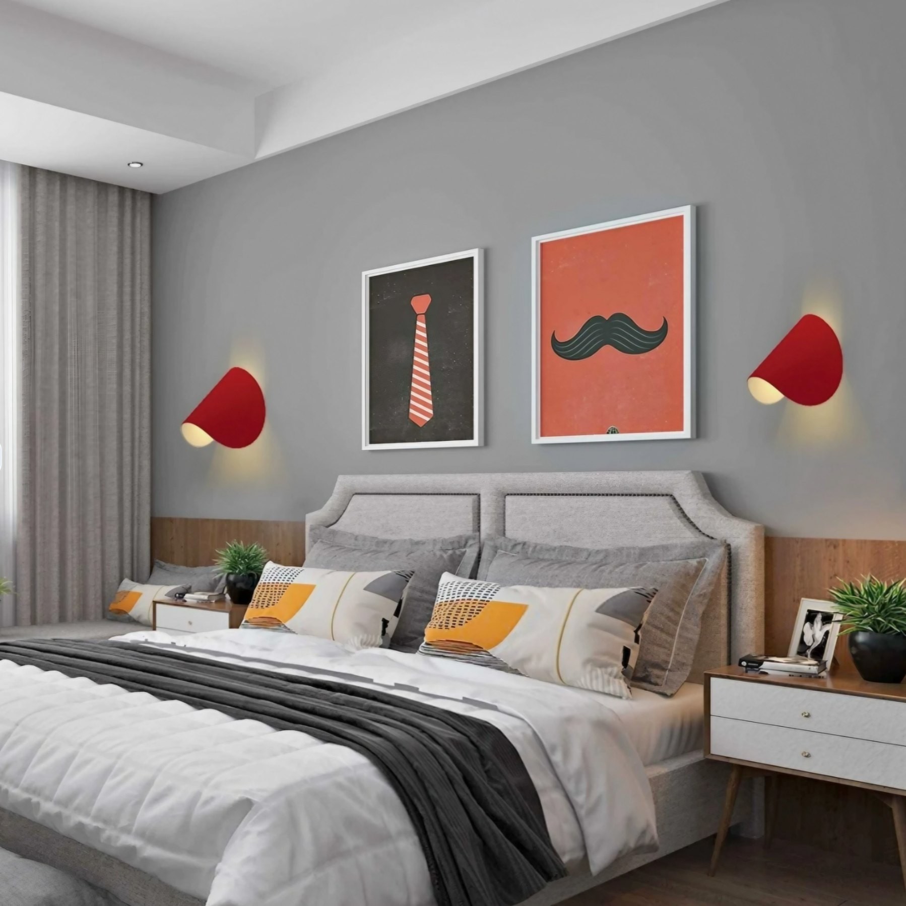 Moderne Creatieve Draaibare Boogvormige Wandlamp HL322