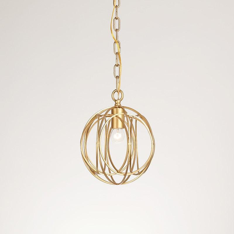 Holle metalen lijn retro hanglamp HL657