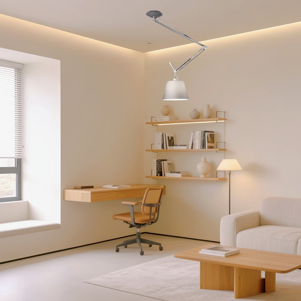 Plafondlamp Met Aluminium Zwenkarm - Moderne Industriële Lamp HL1061