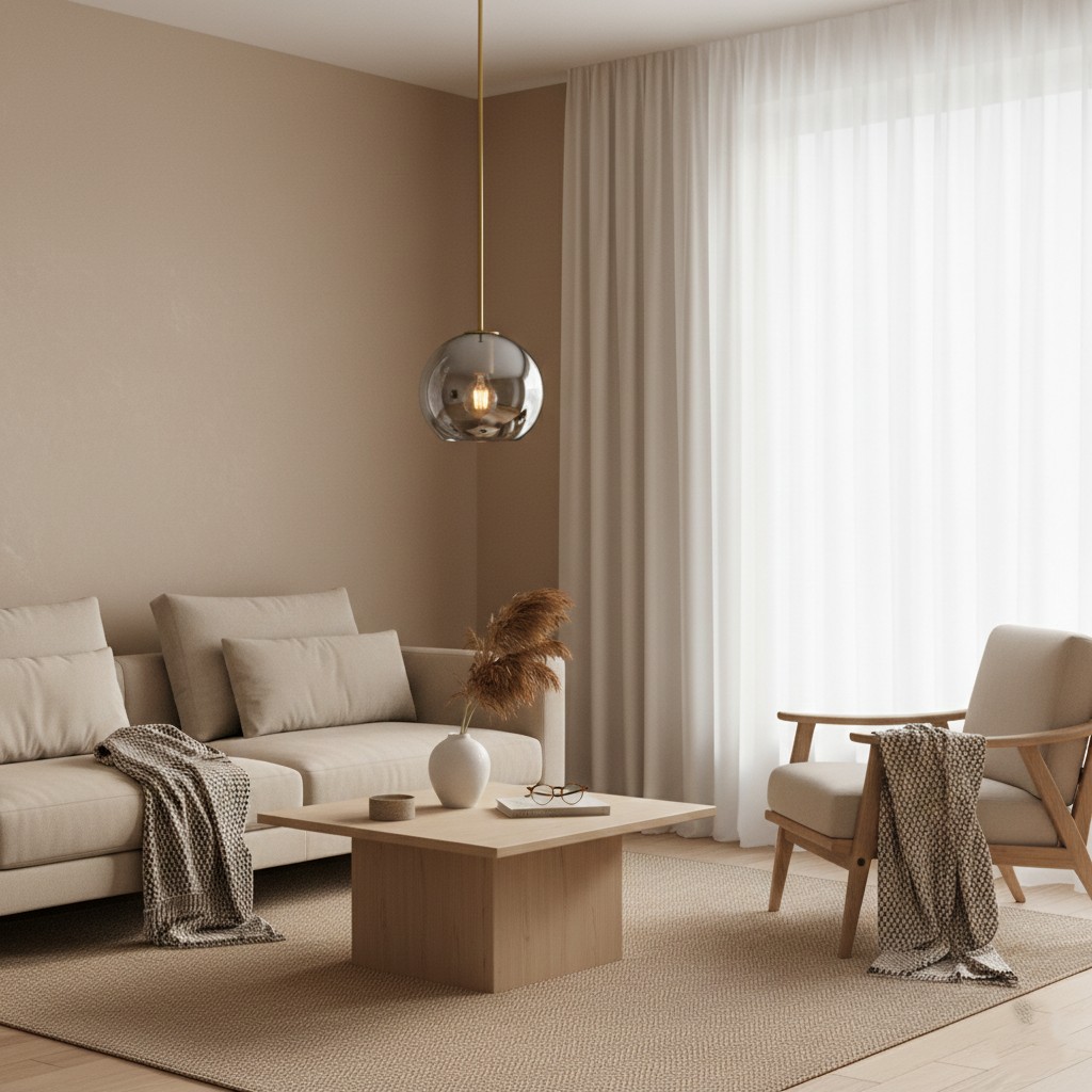 Solara Nordic bolvormige glazen hanglamp HL3496