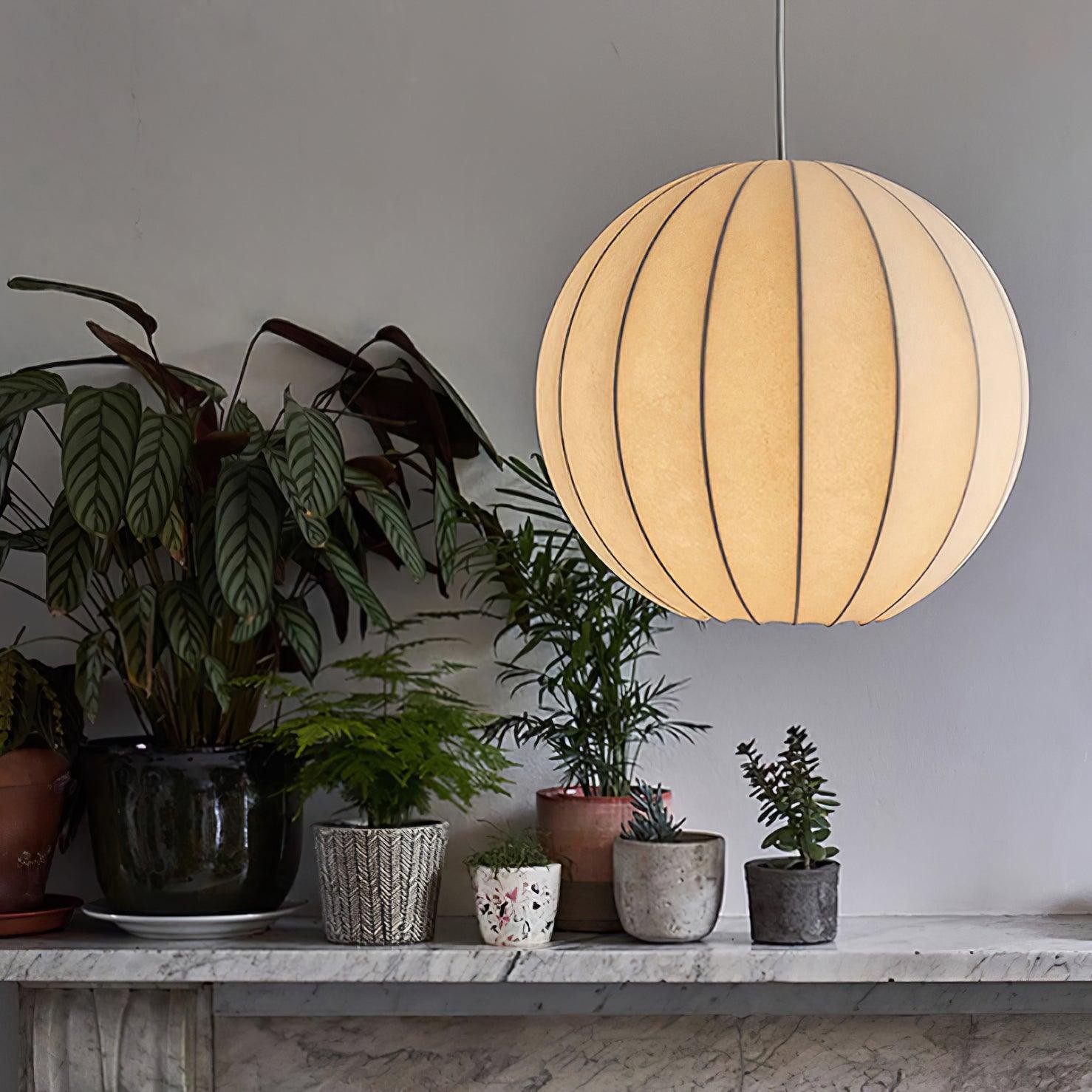 Creatieve Japanse minimalistische zijden hanglamp voor restaurant HL564