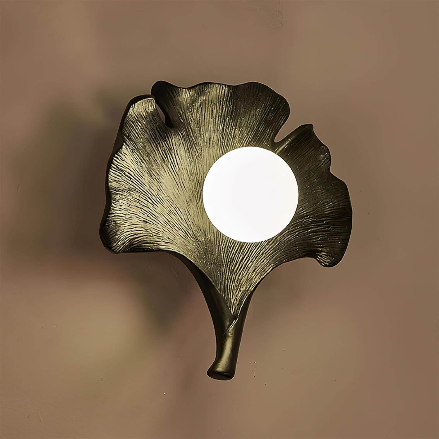 Vintage Ginkgo Blad Hars Wandlamp HL527
