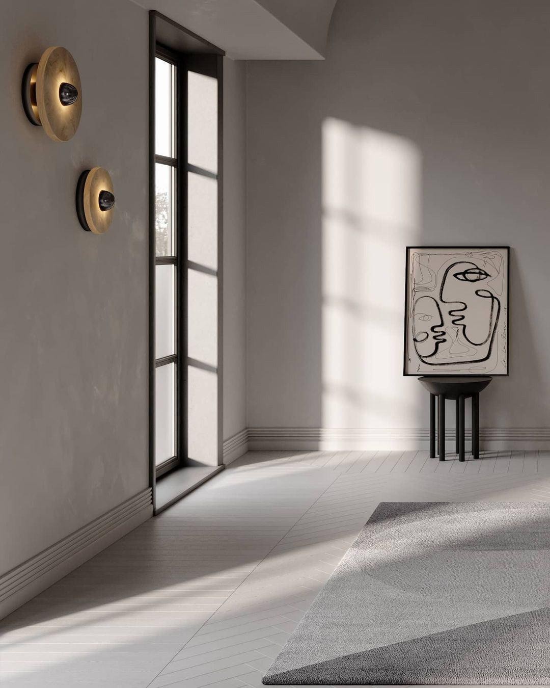 Creatieve marmeren ronde wandlamp HL717
