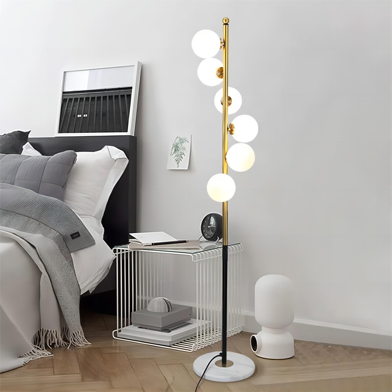 Bol lineaire opaal glazen vloerlamp HL130