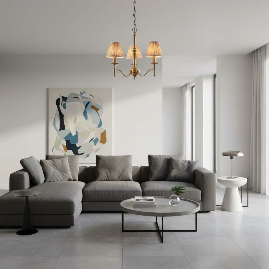 Tela Tijdloze Klassieke Elegante Stanford Kroonluchter met Meerdere Armen - Metalen Stoffen Verlichting voor Woonkamer HL2009