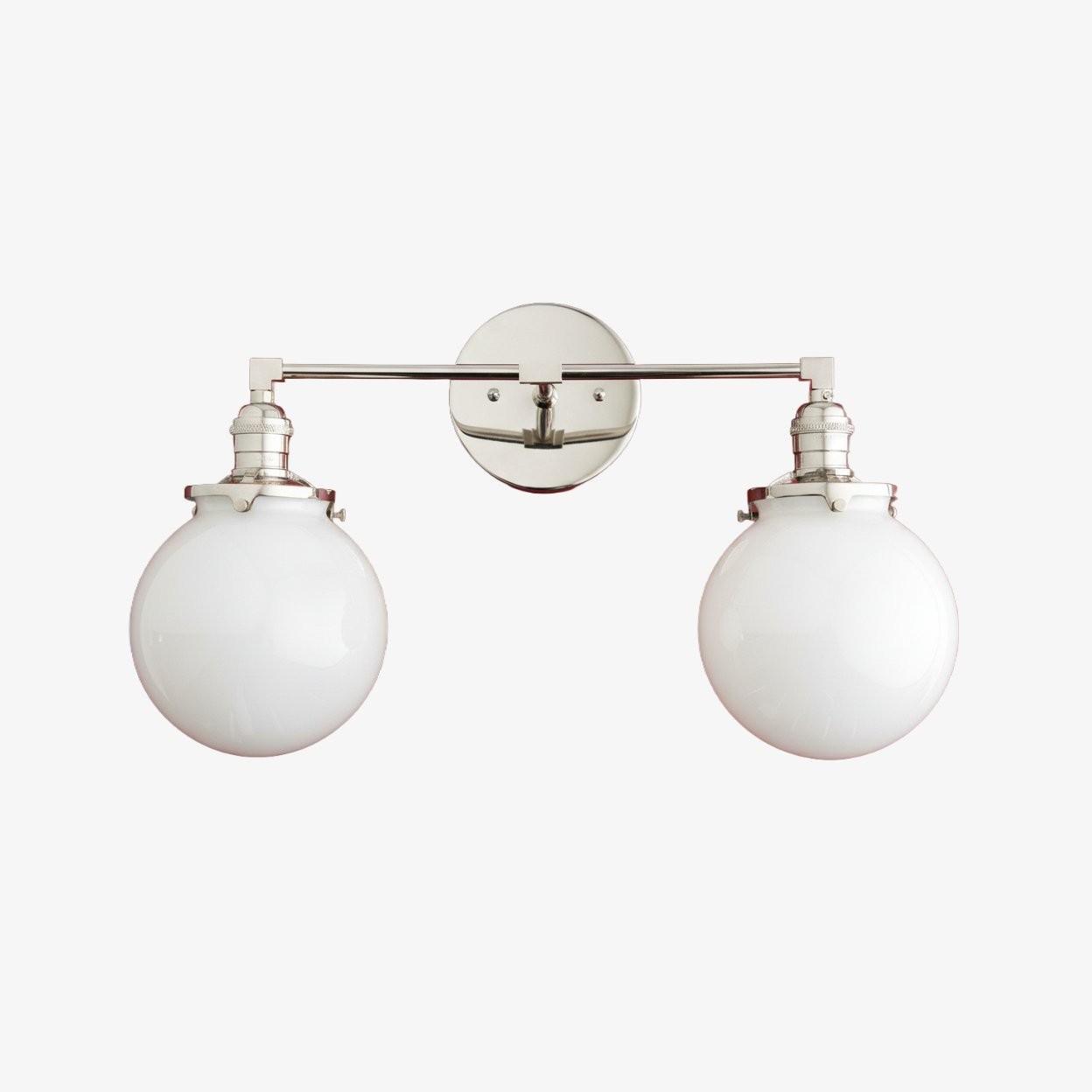 Lumio Globe glazen bol wastafellamp - moderne badkamerlamp met twee lampen HL1671