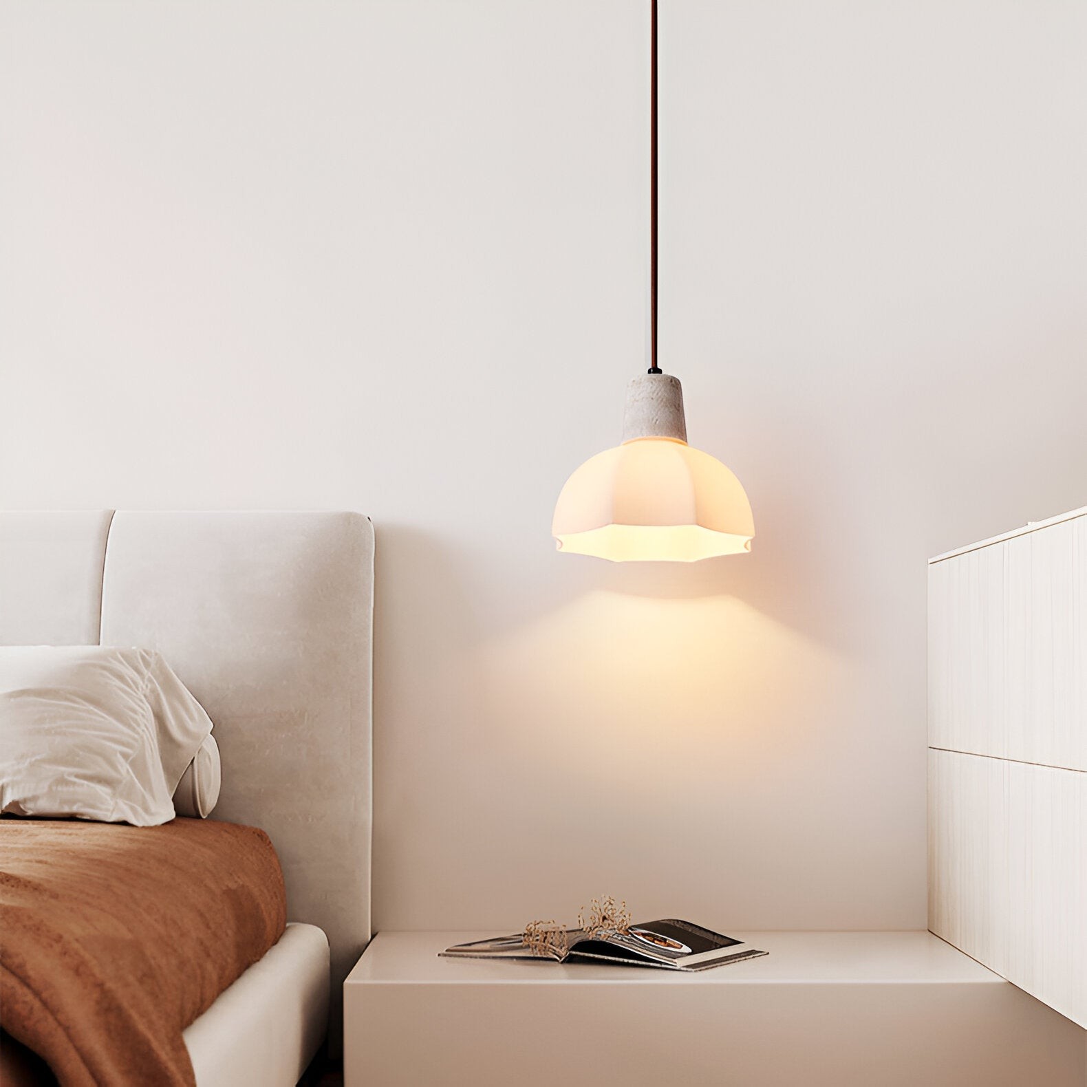 Romantische bloementravertijn hanglamp HL1249