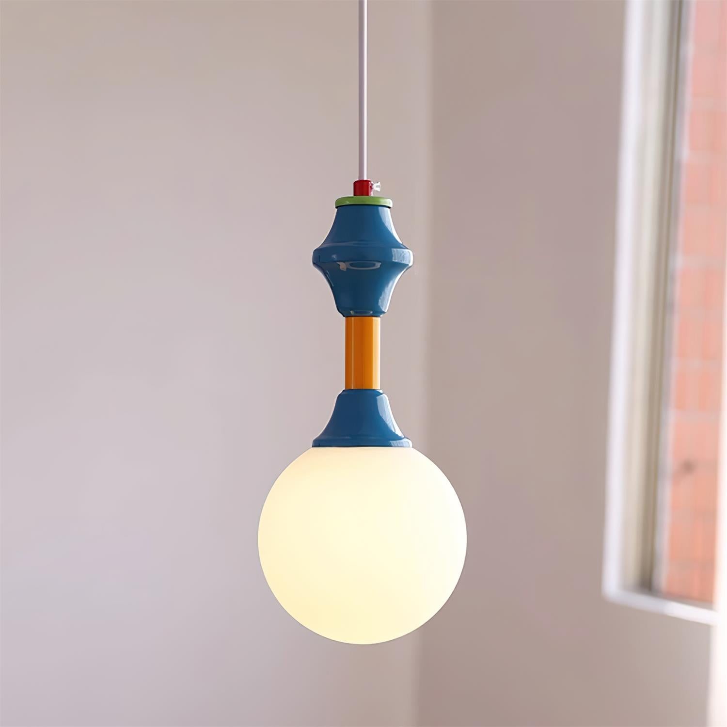 Franse blauw-witte sfeer hanglamp HL907