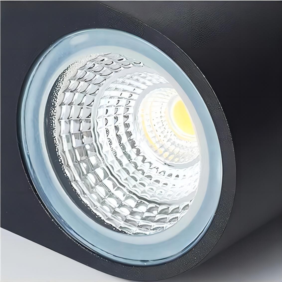 Moderne vierkante zwarte lange kubus wandlamp HL199