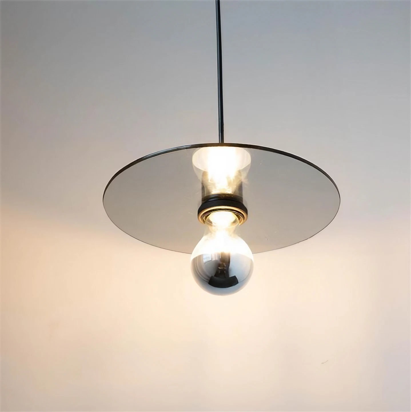 Moderne Rookgrijze Hat Glas Hanglamp HL18