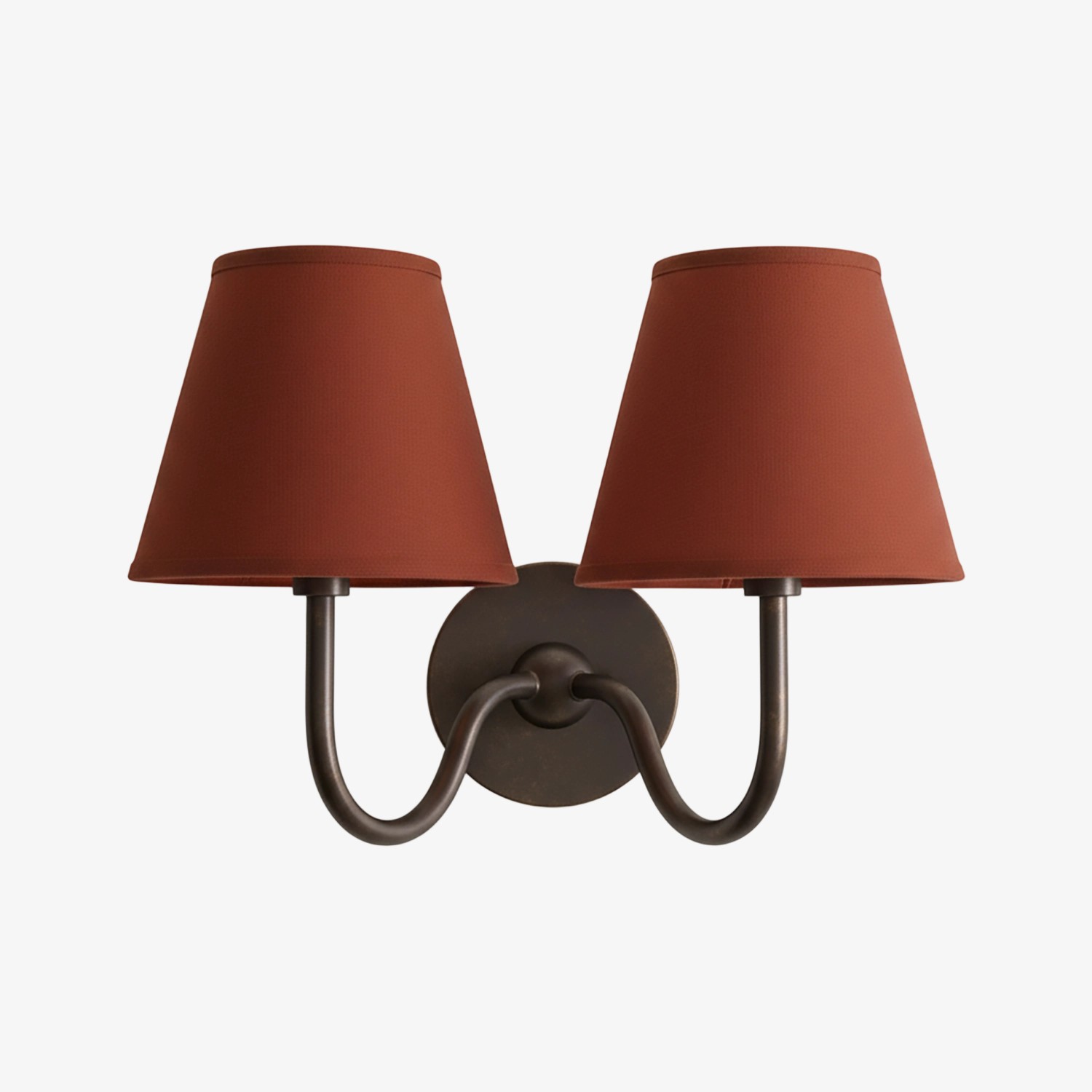 Luvora Vintage Wandlamp met Linnen Kap - Moderne Metalen Wandverlichting HL1594