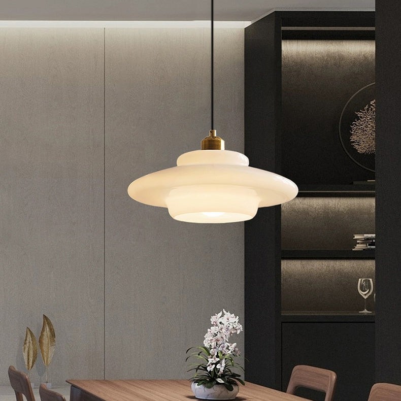 Art Deco Glazen Hanglamp - Elegante Sculpturale Hanglamp Voor Eetkamer en Keuken HL190