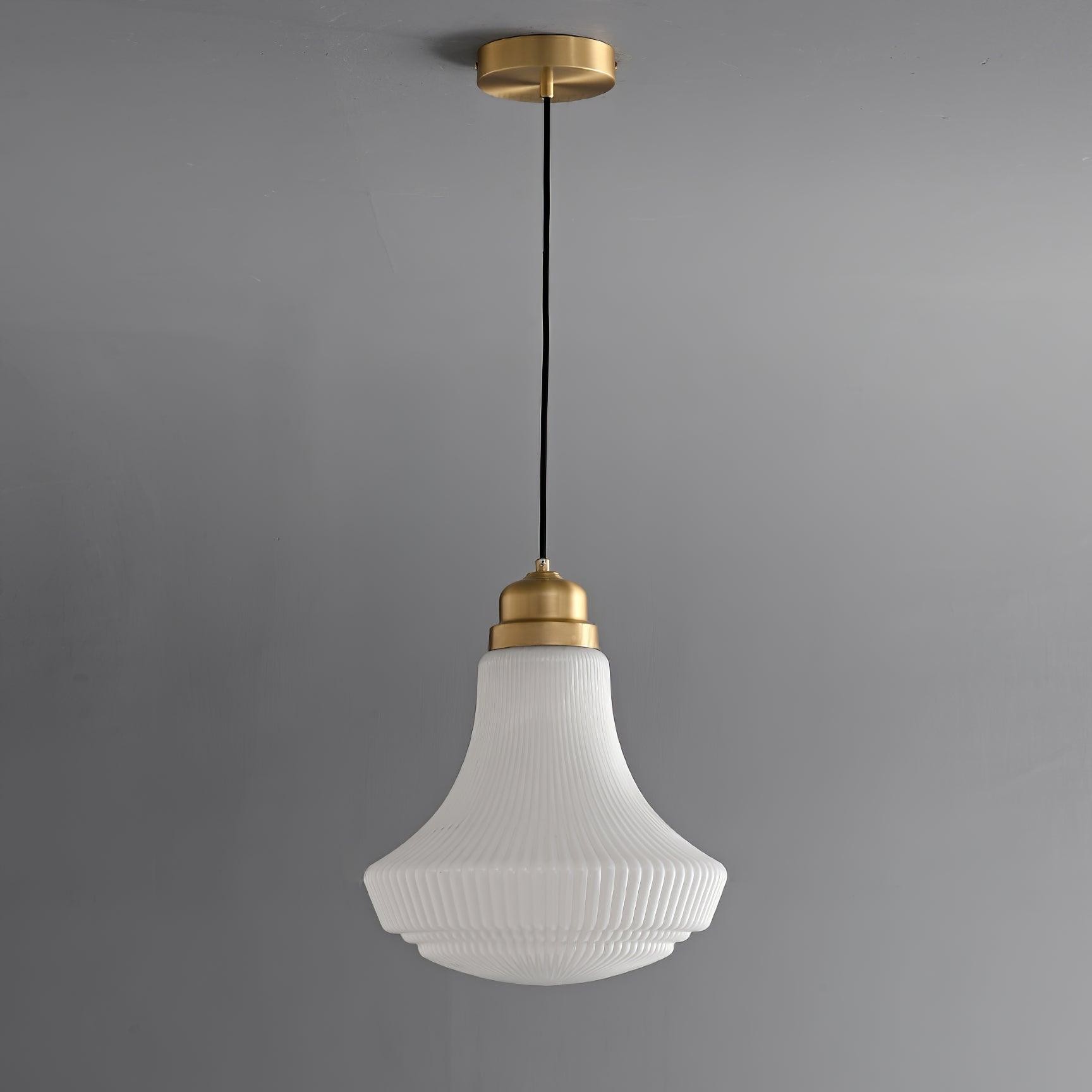 Klassieke messing albasten glazen hanglamp HL746
