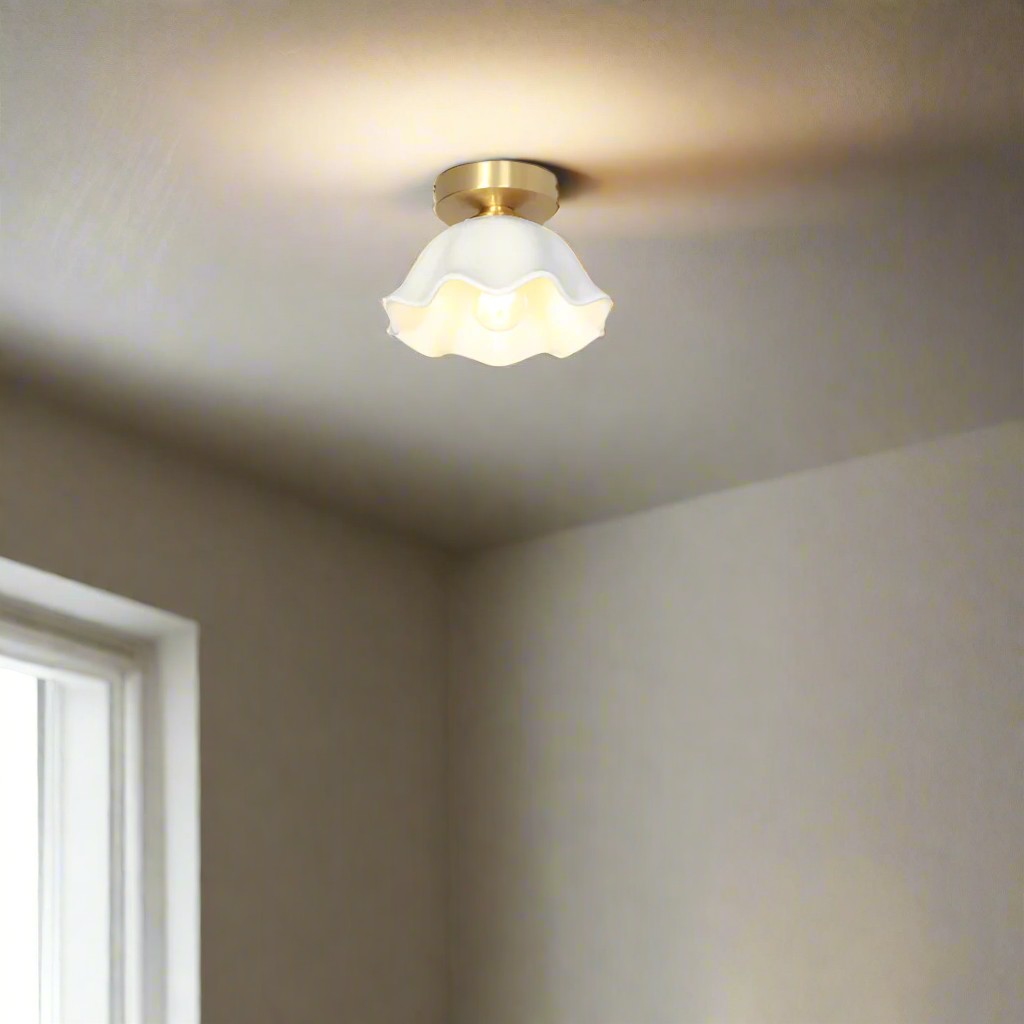 Blossom Glow Mid-Century keramische plafondlamp HL3505