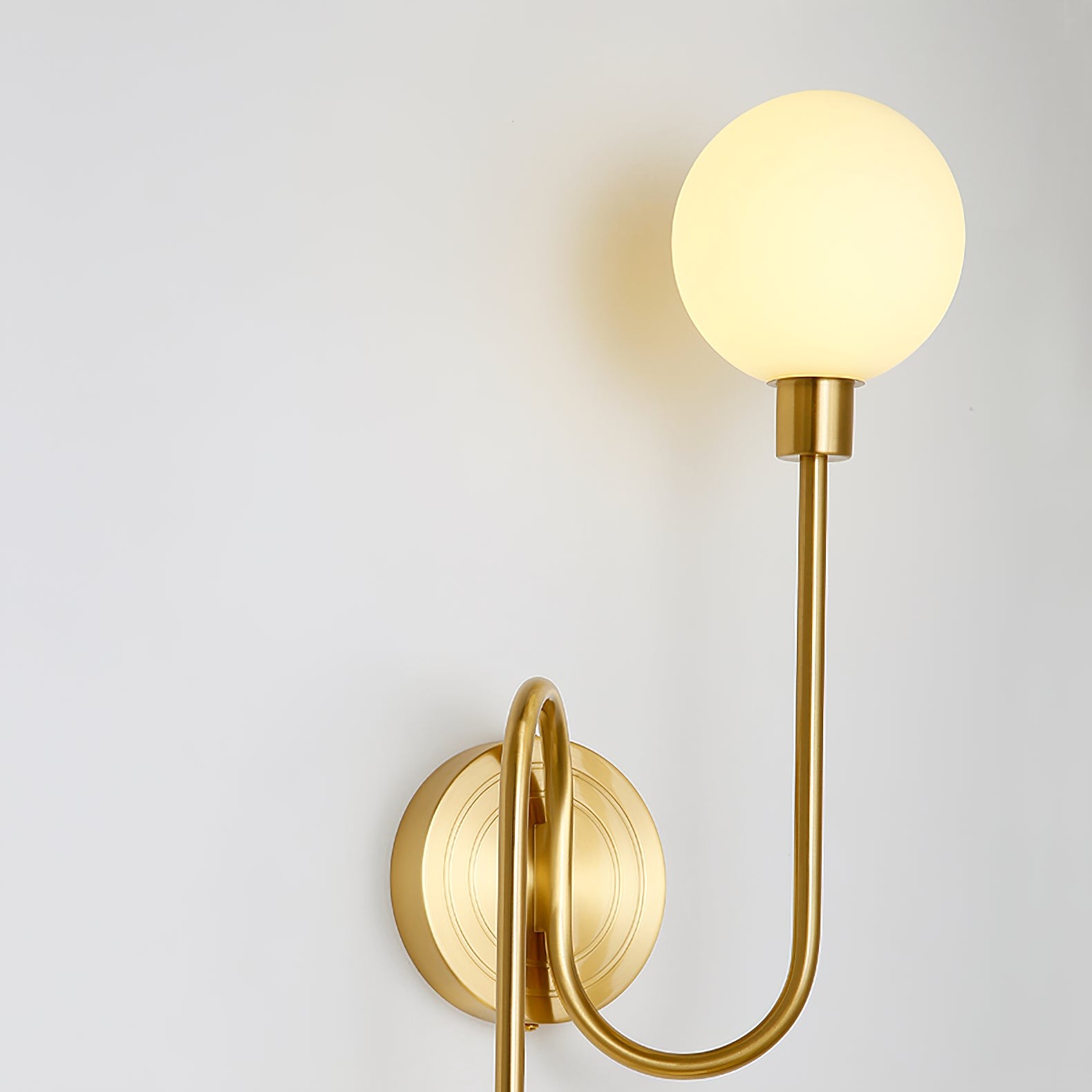 Holten messing wandlamp met arm HL2962