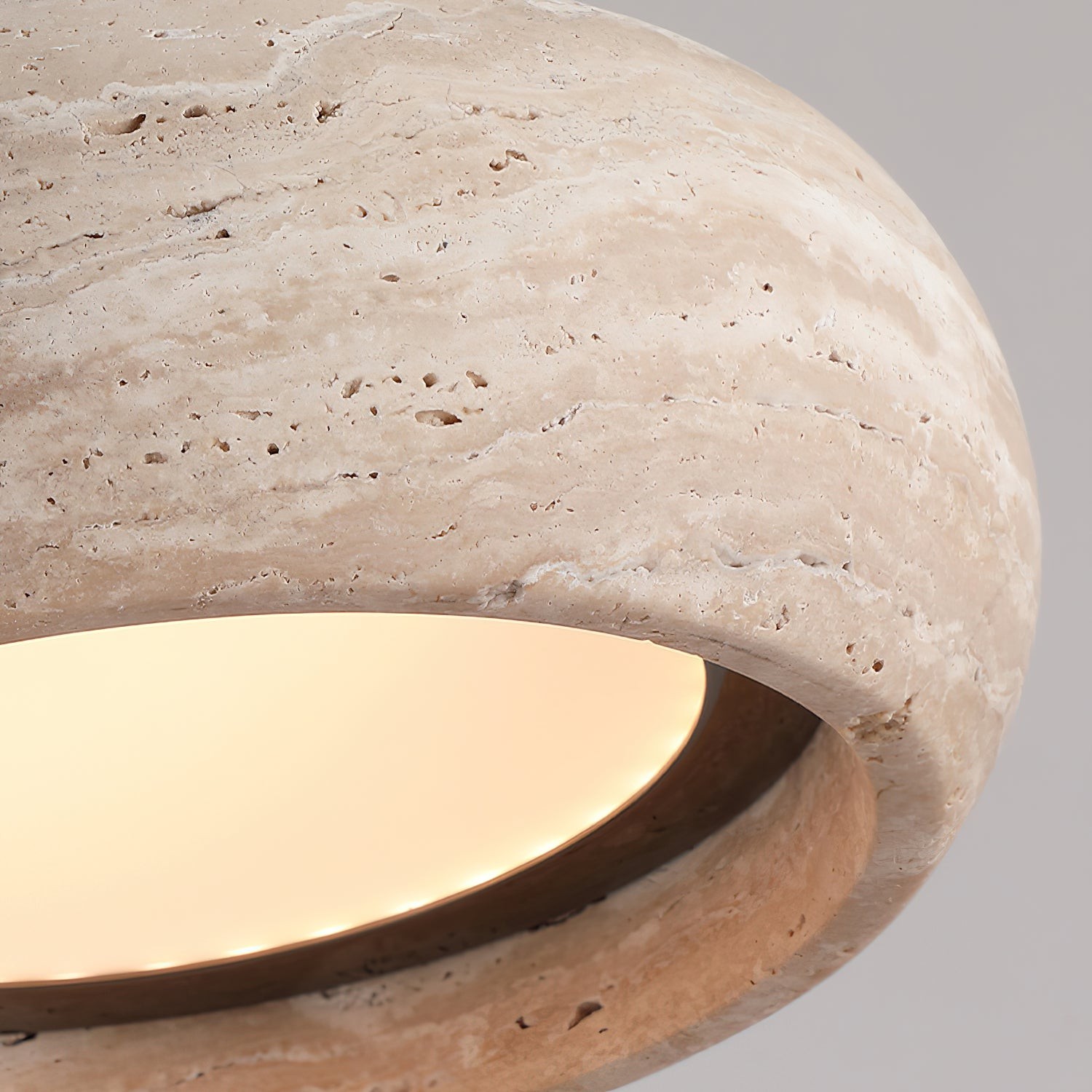 Travertin trommelvormige hanglamp HL3161