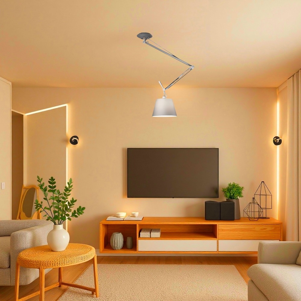 Plafondlamp Met Aluminium Zwenkarm - Moderne Industriële Lamp HL1061