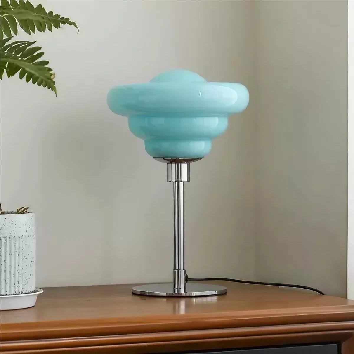 Eiertaart Ripple Glazen Bauhaus Tafellamp HL189