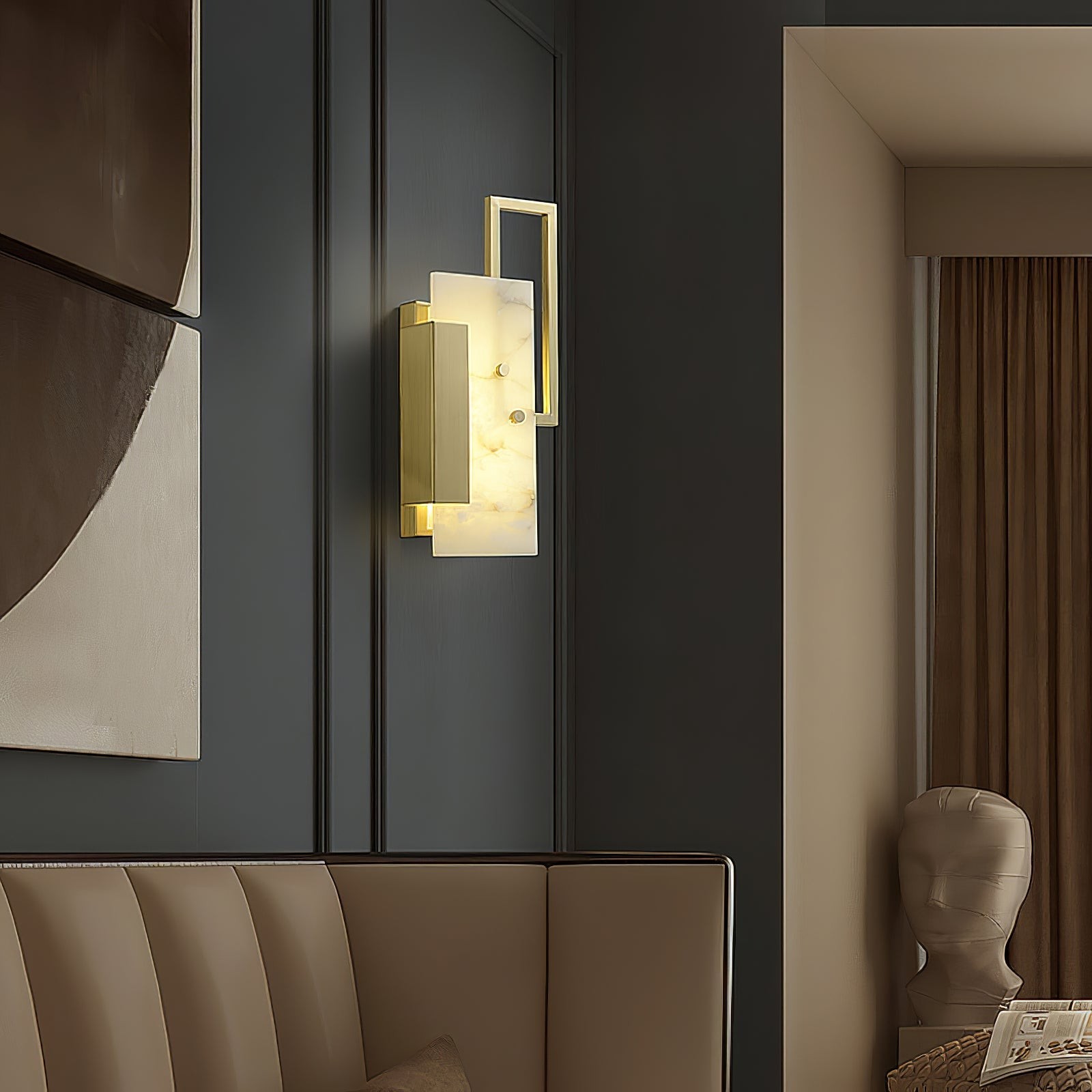 Althea alabaster wandlamp HL2949