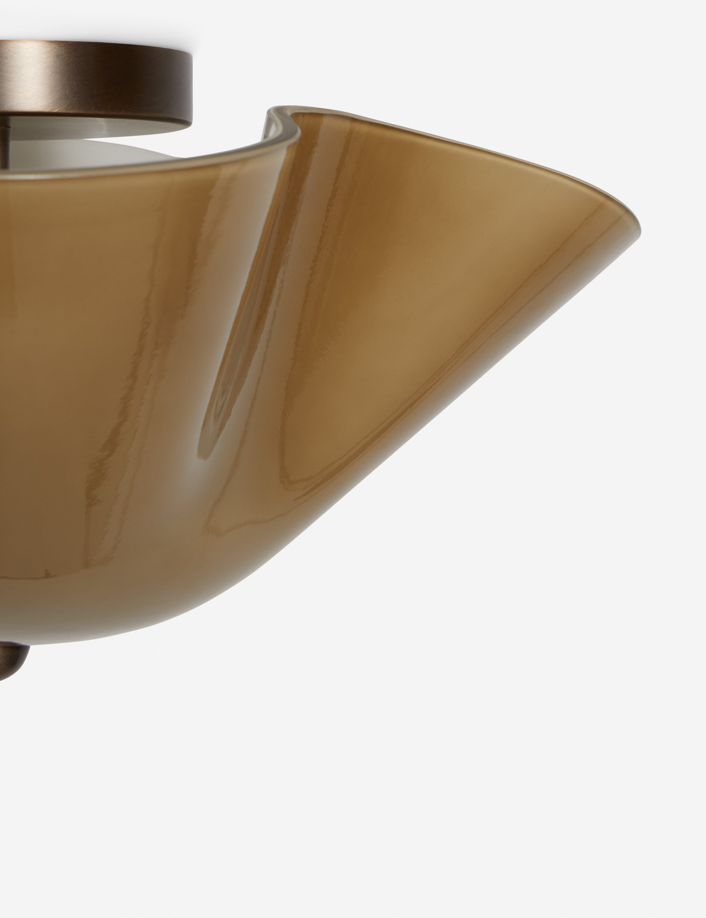 Bellina glazen plafondlamp - messing accent moderne armatuur HL1646