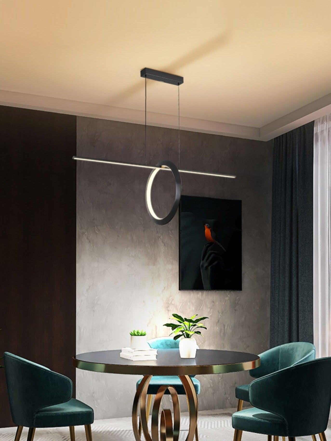 Minimalistische high-end geometrische lijn hanglamp HL557