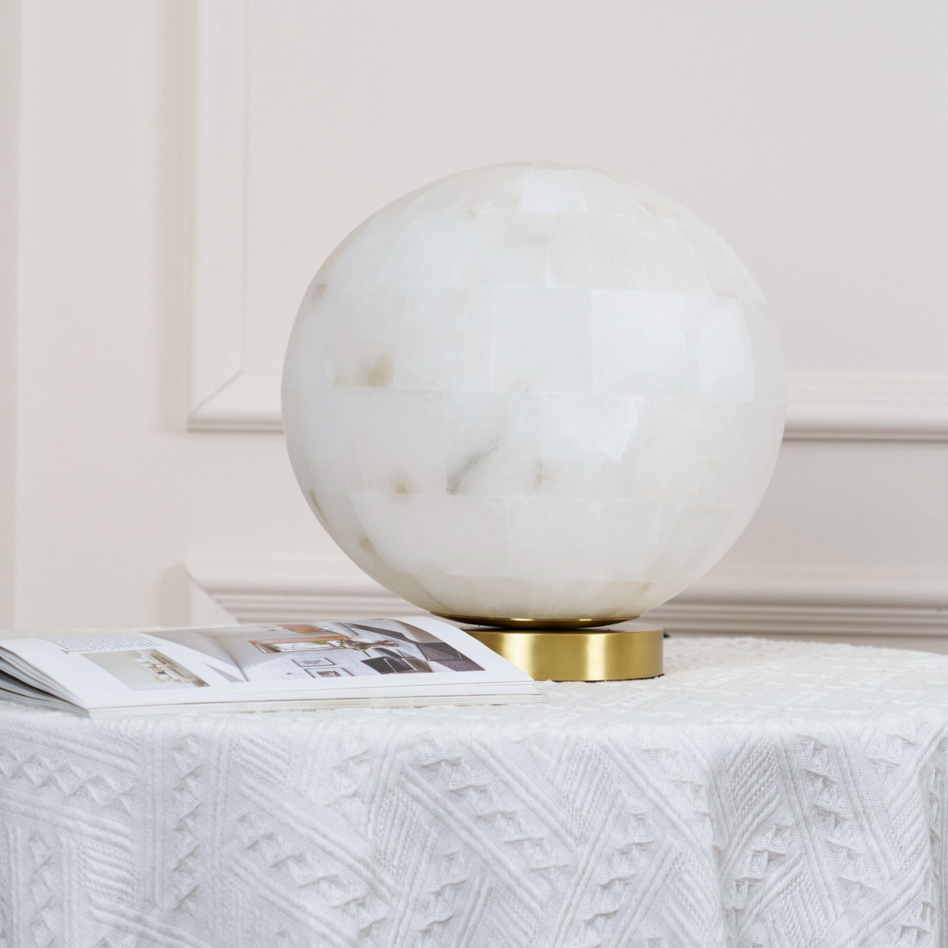 Tafellamp met alabasterbol HL2986