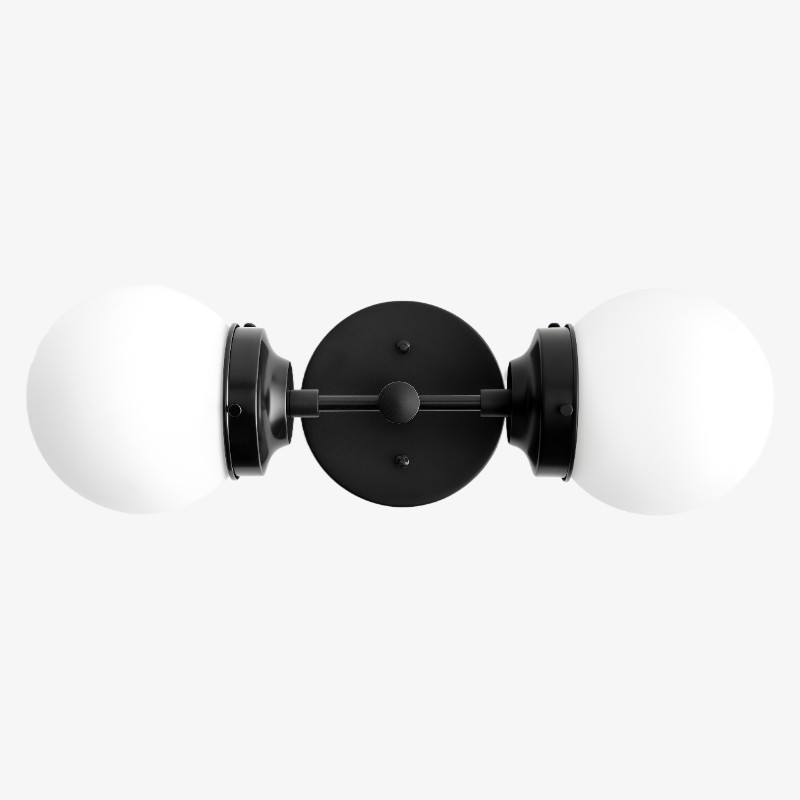 Lumio Globe moderne geometrische wandlamp - badkamermeubelverlichting met twee lampen HL1708