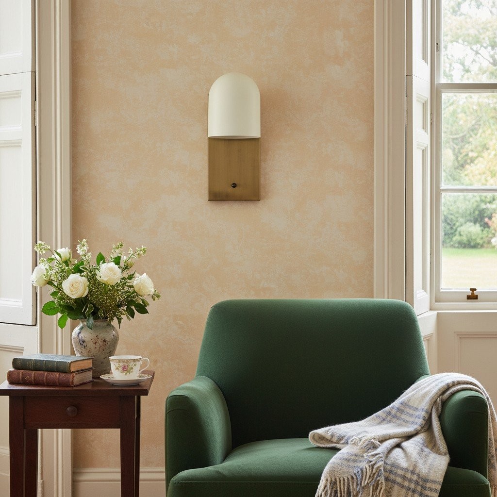 Metio Dome Elegante Wandlamp - Klassieke Koepelkap Binnenverlichting HL1768