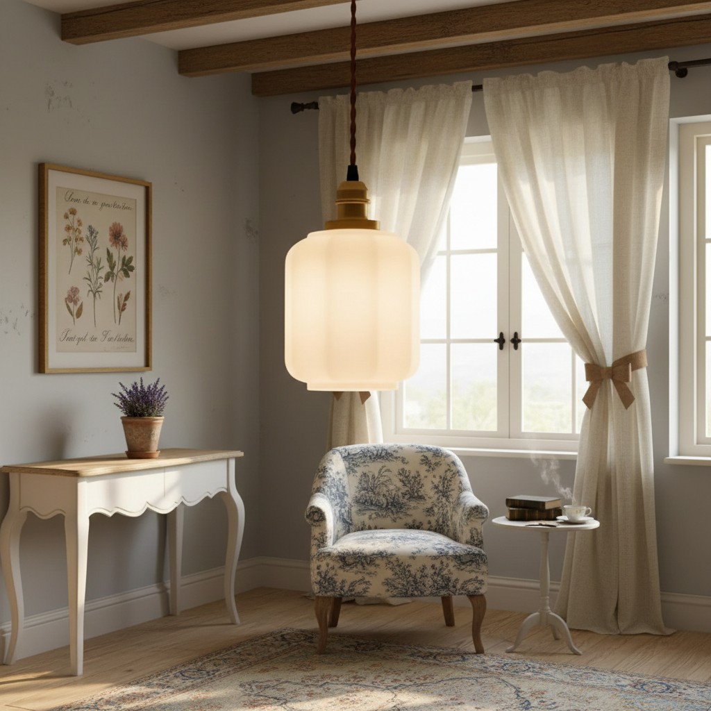 Glassora Creatieve Glazen Lantaarn Hanglamp - Stijlvolle Hanglamp voor Keuken of Slaapkamer HL2419