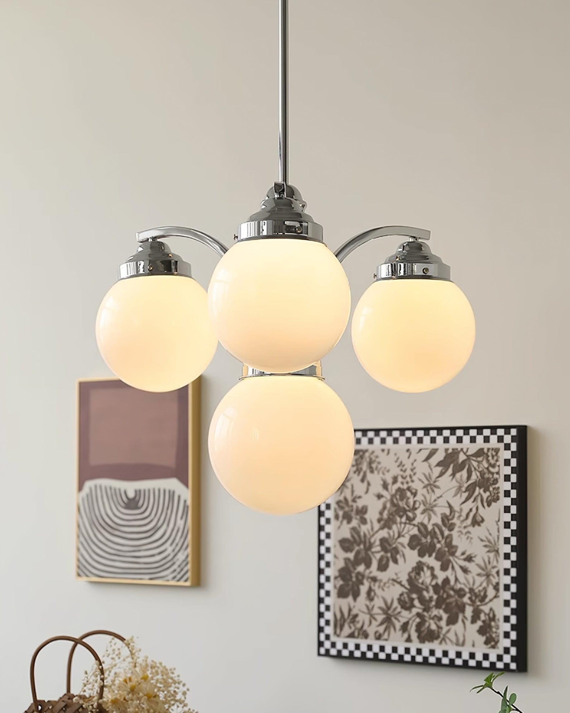 Franse elegante glazen bolvormige kroonluchter HL813