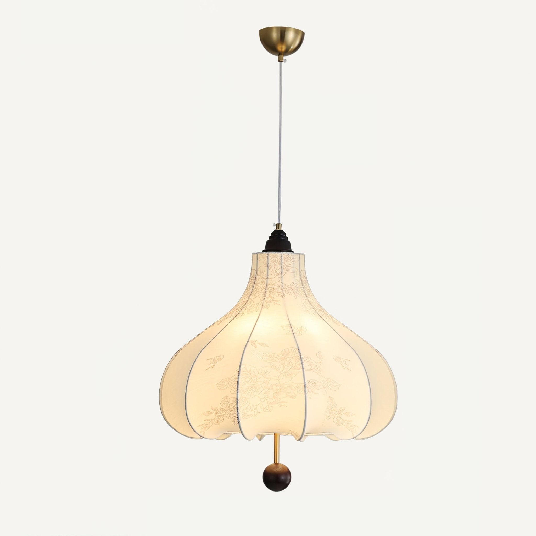 Retro Kastanje Stoffen Hanglamp HL495